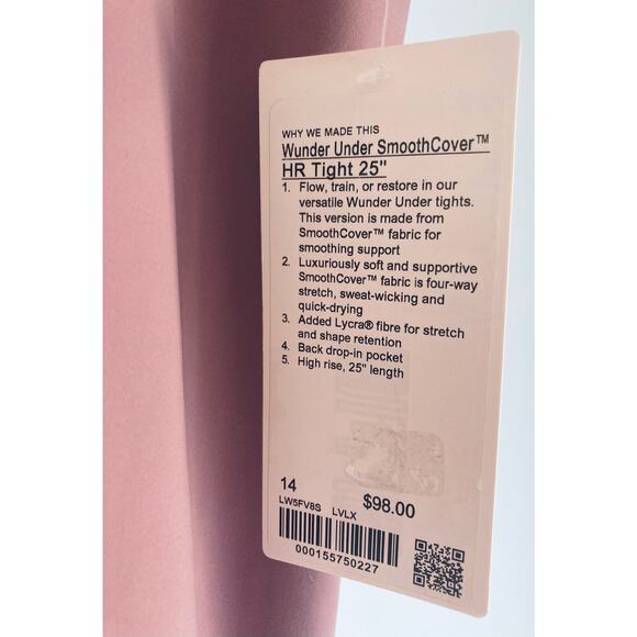 Lululemon Wunder Under SmoothCover High Rise Tight 25" Size 14 NWT - Picture 3 of 6